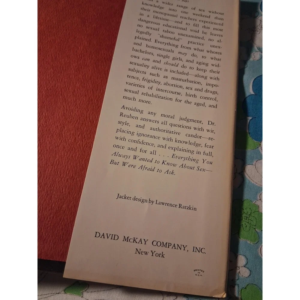 Vintage 1969 Everything You Always Wanted to Know About Sex Hardcover Book